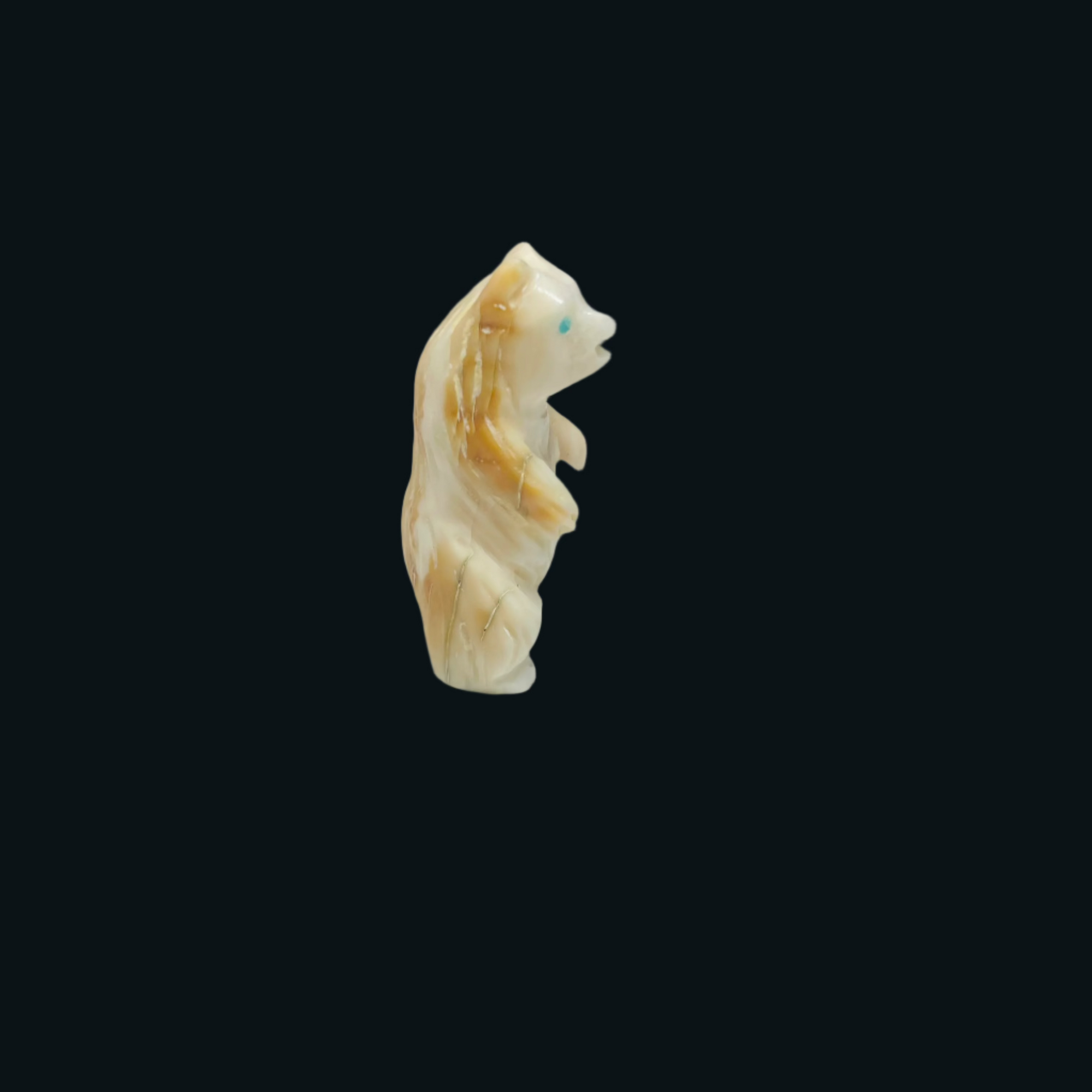 Bear carving out of Bone -  -  - House of Himwitsa Art Gallery