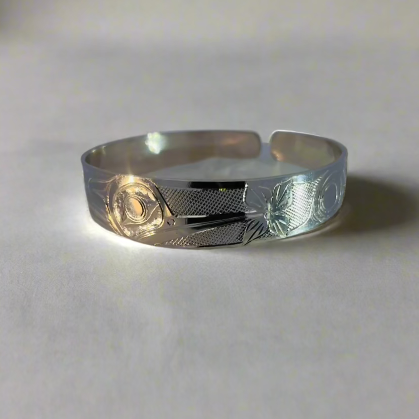 Jim McGuire Silver Bracelet 1/2" Hummingbird -  - Silver Pendant - House of Himwitsa Art Gallery