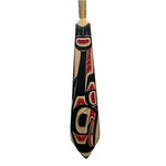 CECILIA ADAMS SALMON YELLOW CEDAR PADDLE 5 FEET -  - PADDLES - House of Himwitsa Art Gallery