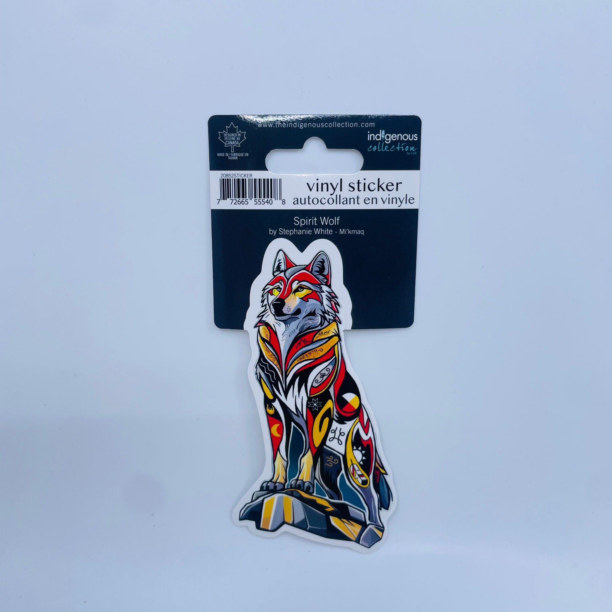 Vinyl Sticker Stephanie White Wolf -  - Vinyl Sticker - House of Himwitsa Art Gallery