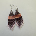 Beaded Earrings Mauve Magic -  - Beaded Earrings - House of Himwitsa Art Gallery