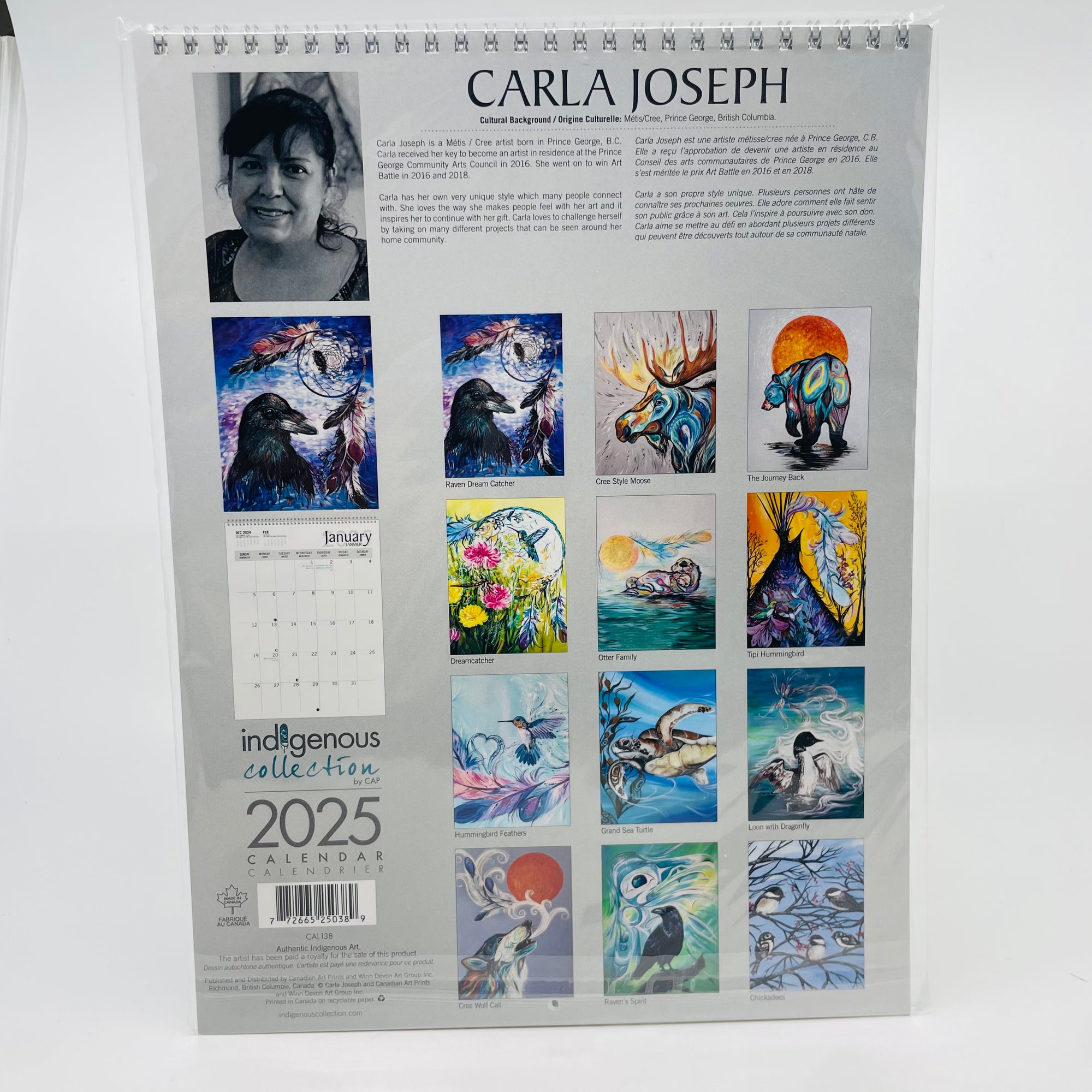 Calendar Carla Joseph 2025 - Canadian Art Prints Inc. - Calendar - House of Himwitsa Art Gallery