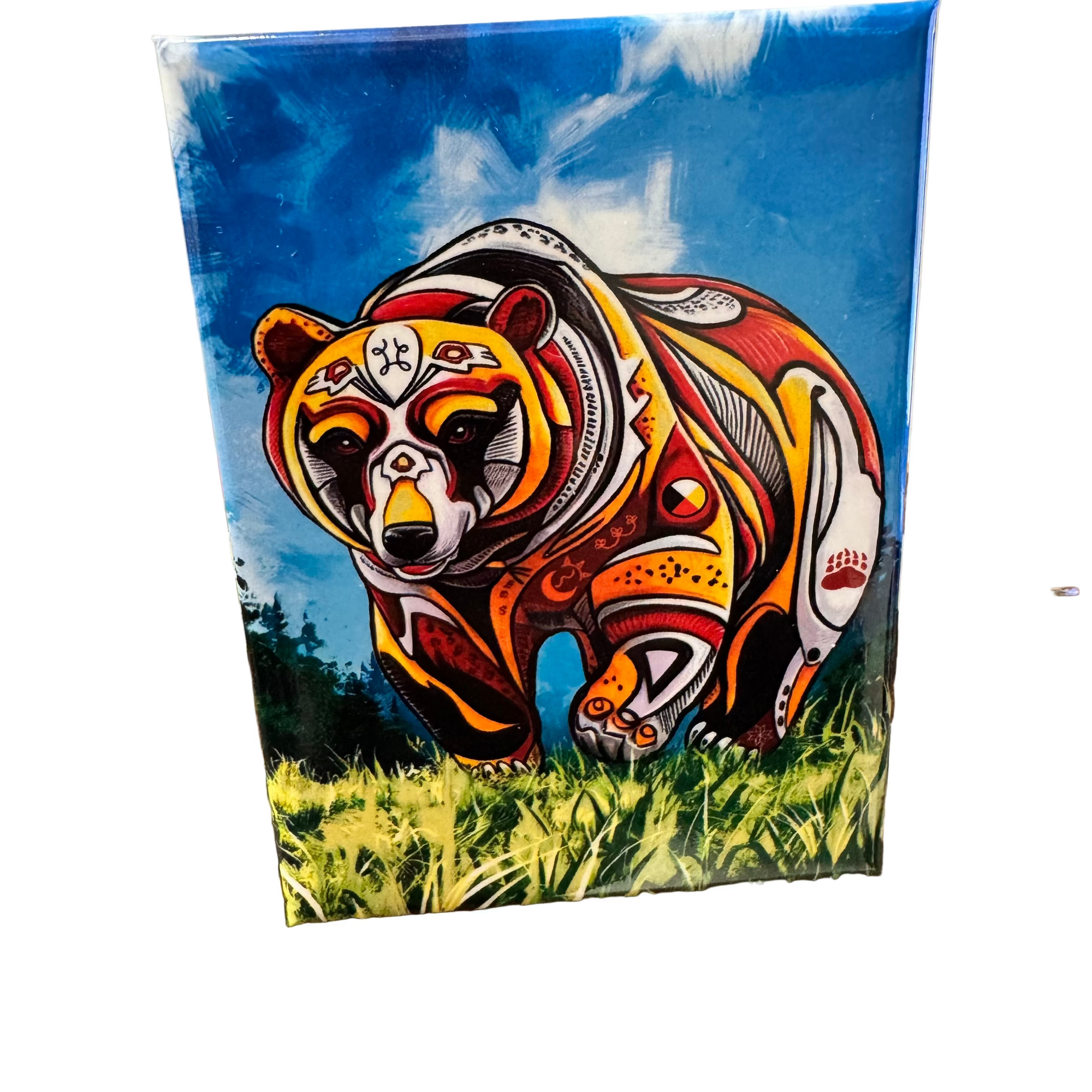 Magnet Stephanie White Spirit Bear -  - Magnet - House of Himwitsa Art Gallery