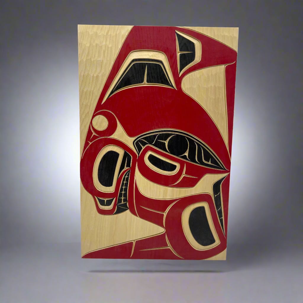 Cecilia Adams 8x12" Panel Killerwhale -  - Panel - House of Himwitsa Art Gallery