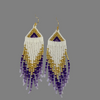 Beaded Earrings Gorgeous Purple Calm -  - Beaded Earrings - House of Himwitsa Art Gallery