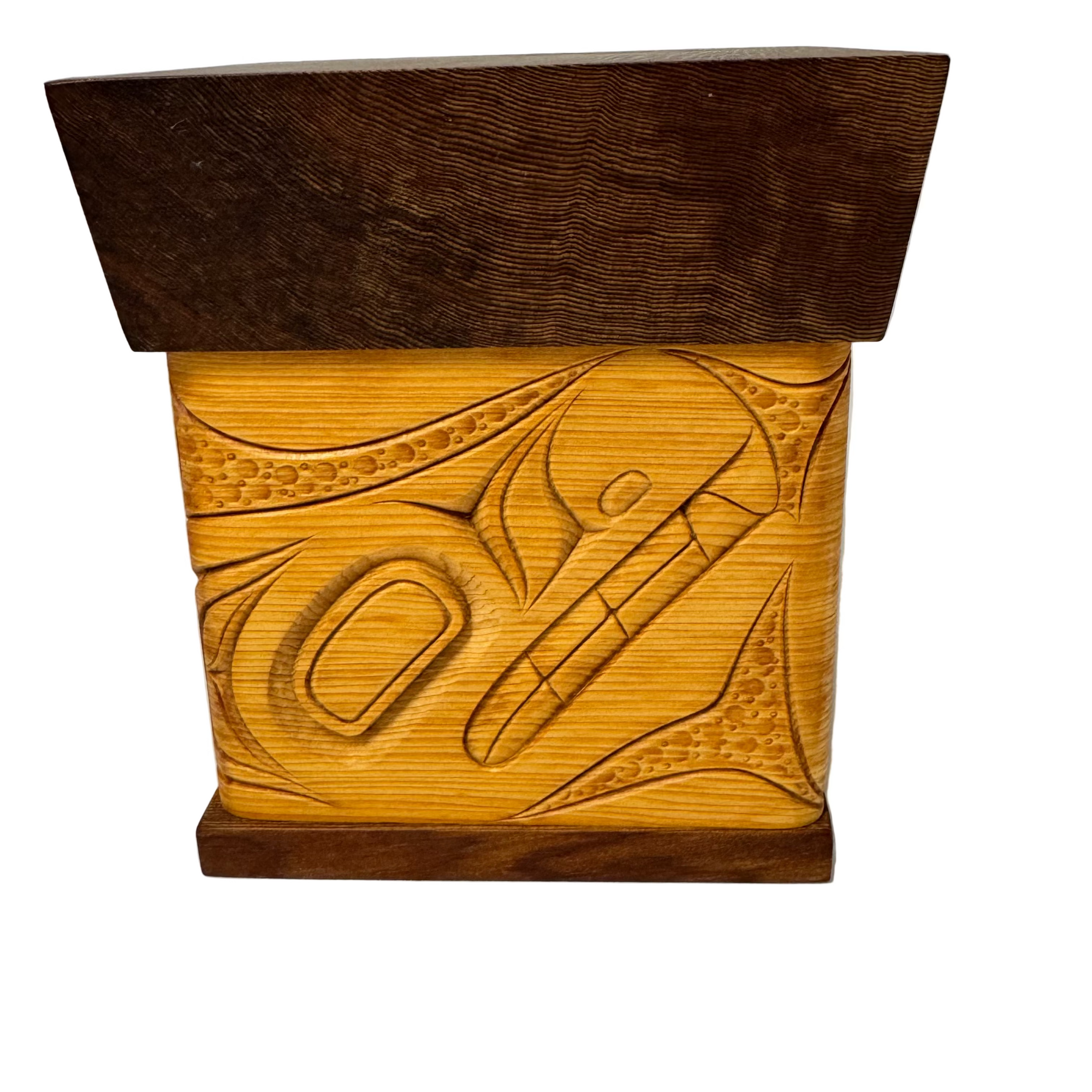 James Michels Red Cedar Bentwood Wood Box Wolf