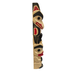 Randy Adams Totem 24" Raven and Frog -  - Totems - House of Himwitsa Art Gallery