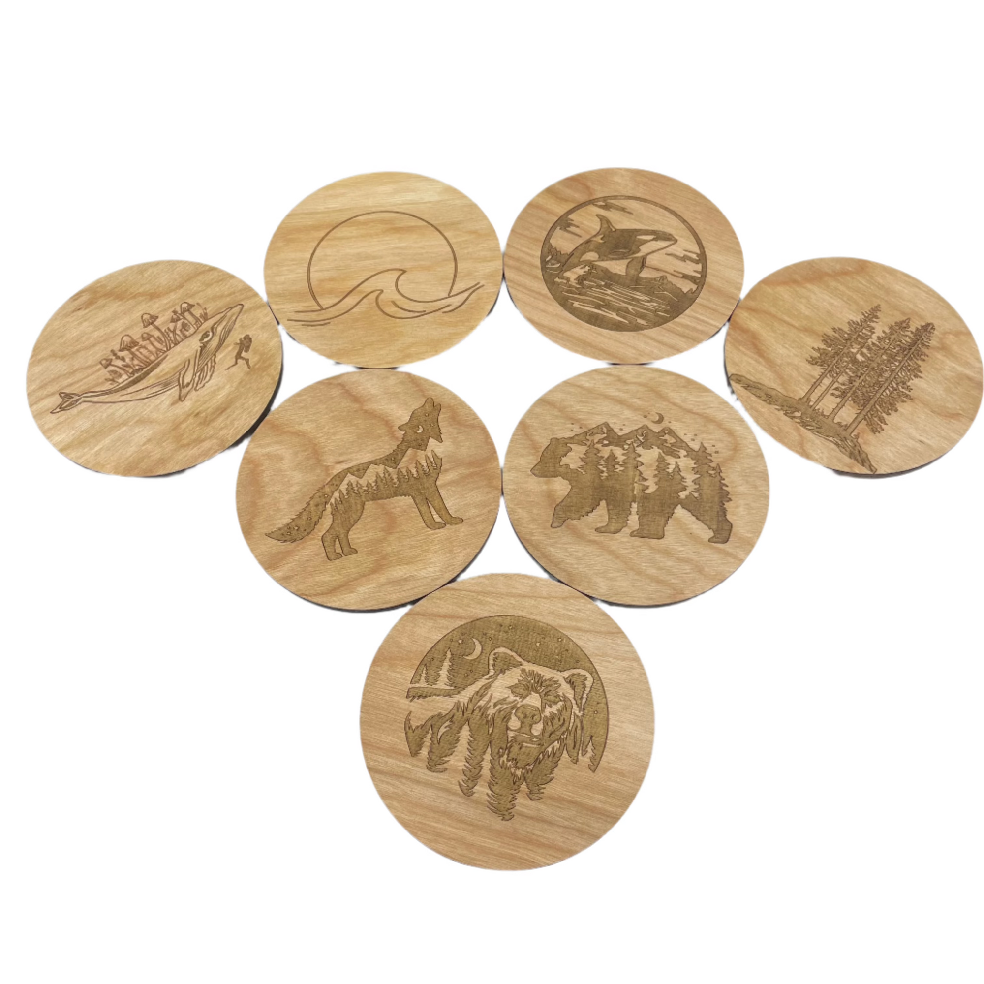 Assorted Engraved Coasters -  - Coasters - House of Himwitsa Art Gallery