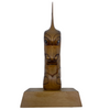 Gerry Dudoward Cedar Totem Killer WHALE with Mother of Pearl inlay Eyes -  - Totems - House of Himwitsa Art Gallery