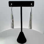 Gilbert Pat 2" Silver Earrings Long Triangle -  - Silver Earrings - House of Himwitsa Art Gallery