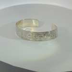 Travis Henry 1/2" Silver Bracelet Eagle and Orca
