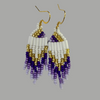 Beaded Earrings Gorgeous Purple Calm -  - Beaded Earrings - House of Himwitsa Art Gallery