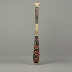 CECILIA ADAMS EAGLE-SALMON YELLOW CEDAR PADDLE 5 FEET -  - PADDLES - House of Himwitsa Art Gallery