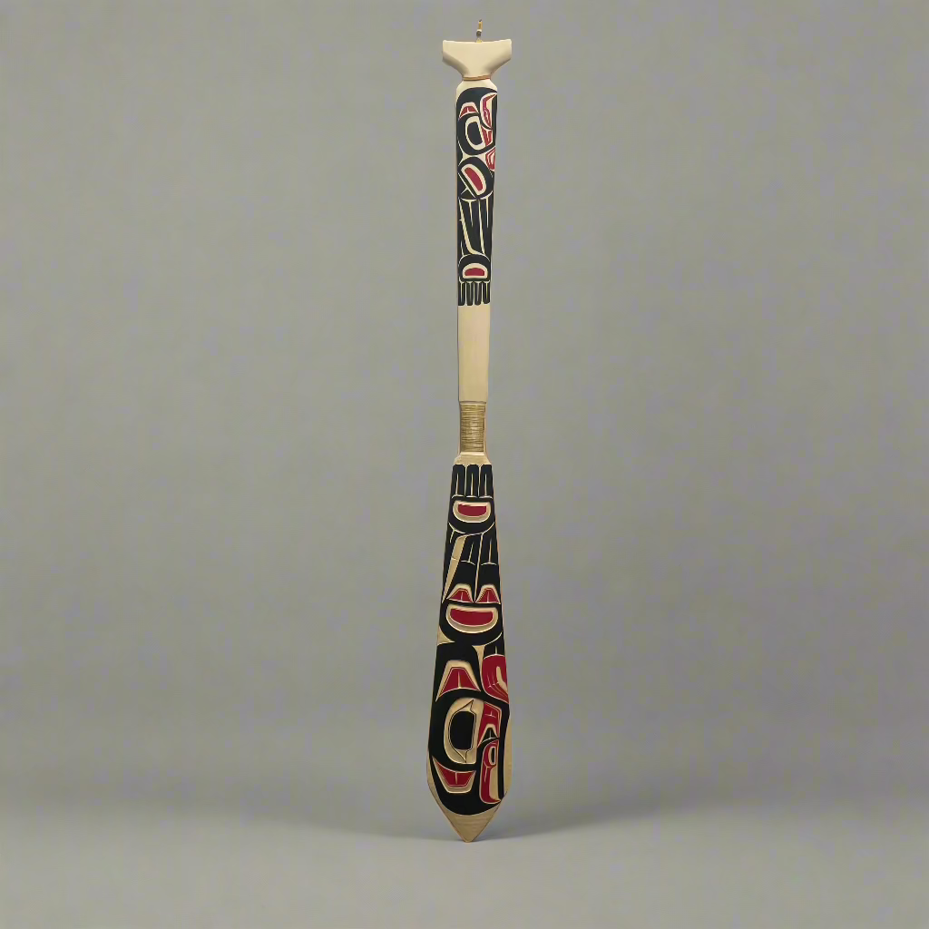 CECILIA ADAMS EAGLE-SALMON YELLOW CEDAR PADDLE 5 FEET