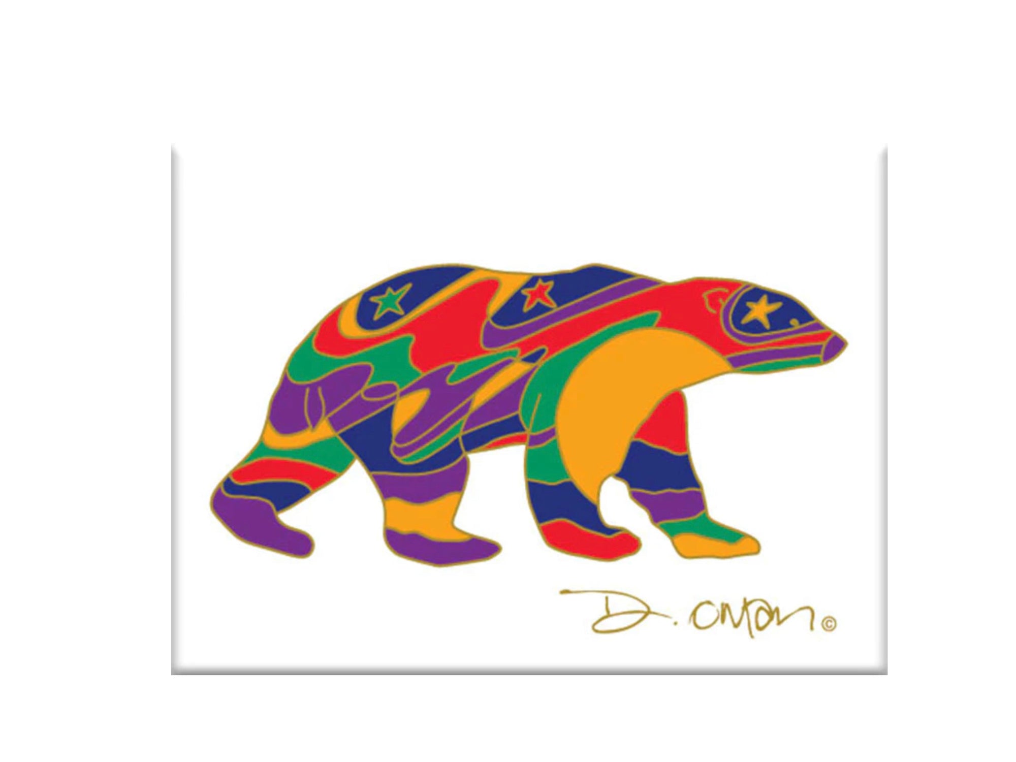 Magnet Dawn Oman Alpha Bear - Magnet Dawn Oman Alpha Bear -  - House of Himwitsa Native Art Gallery and Gifts