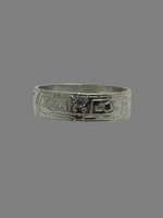 Gilbert Pat 1/4" Silver Rings - Pat Gilbert - Silver Ring - House of Himwitsa Art Gallery
