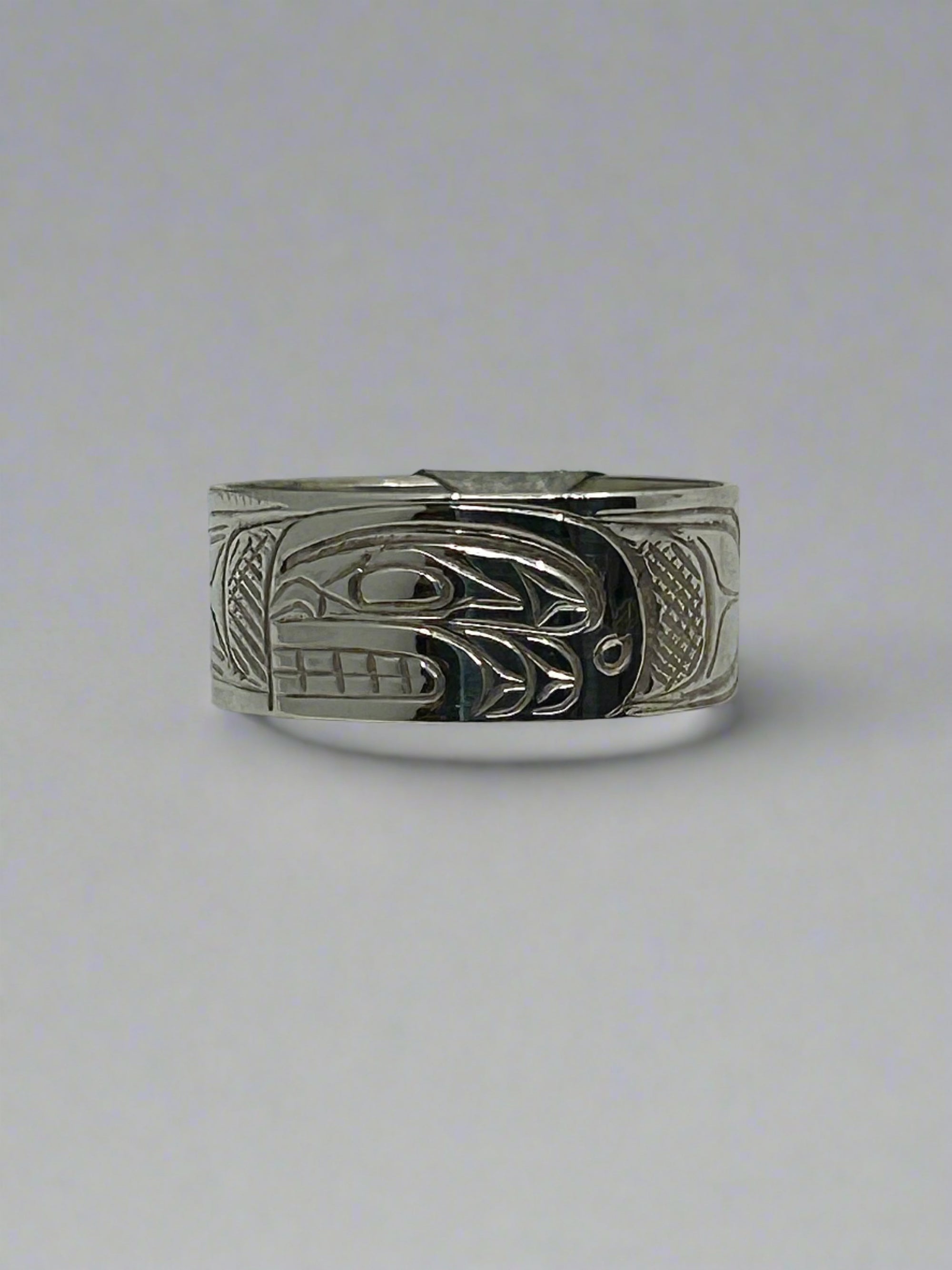 Don Lancaster 3/8" Silver Ring Killer Whale -  - Silver Ring - House of Himwitsa Art Gallery