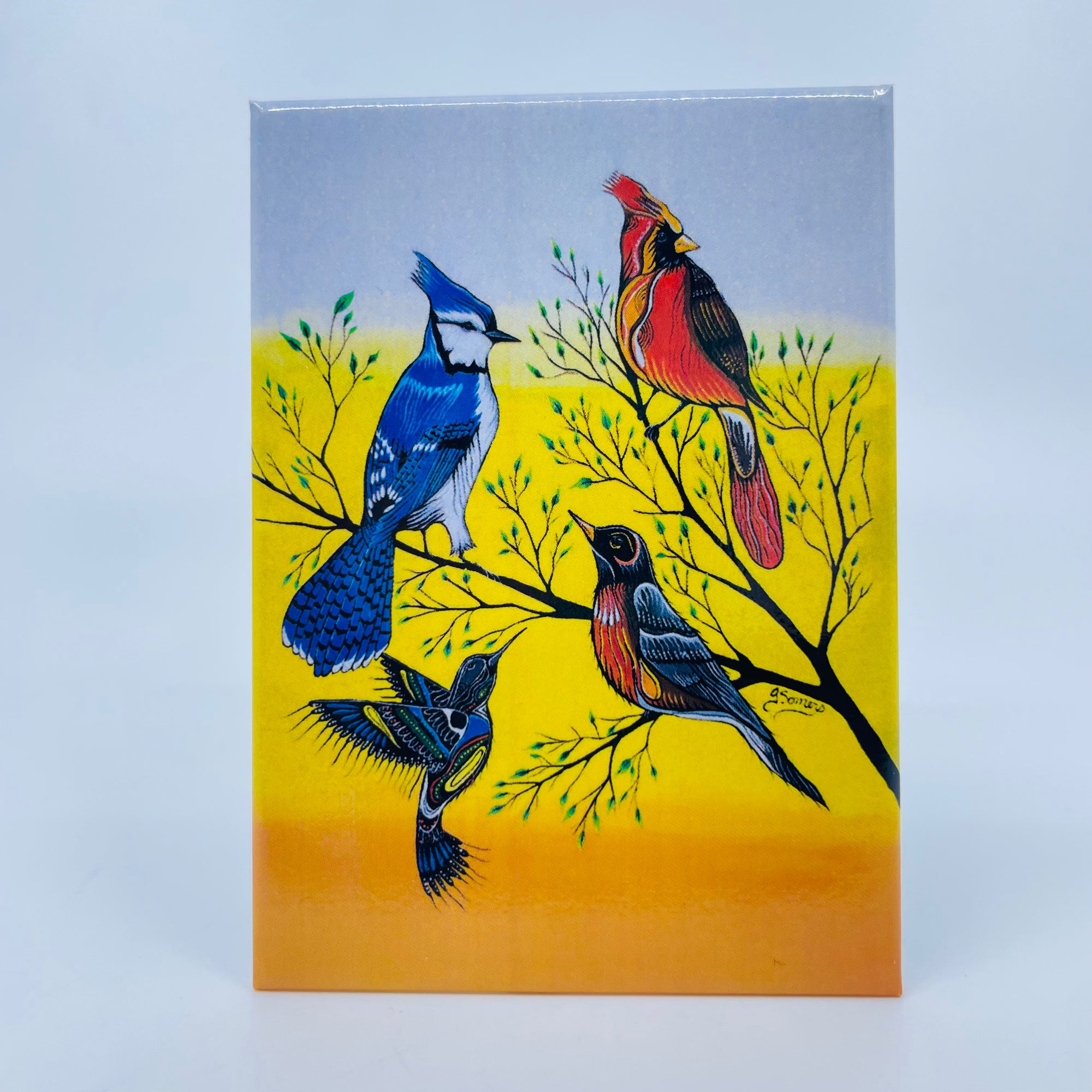 Magnet Jessica Somers Binesheug (Birds) - Canadian Art Prints Inc. - Magnet - House of Himwitsa Art Gallery