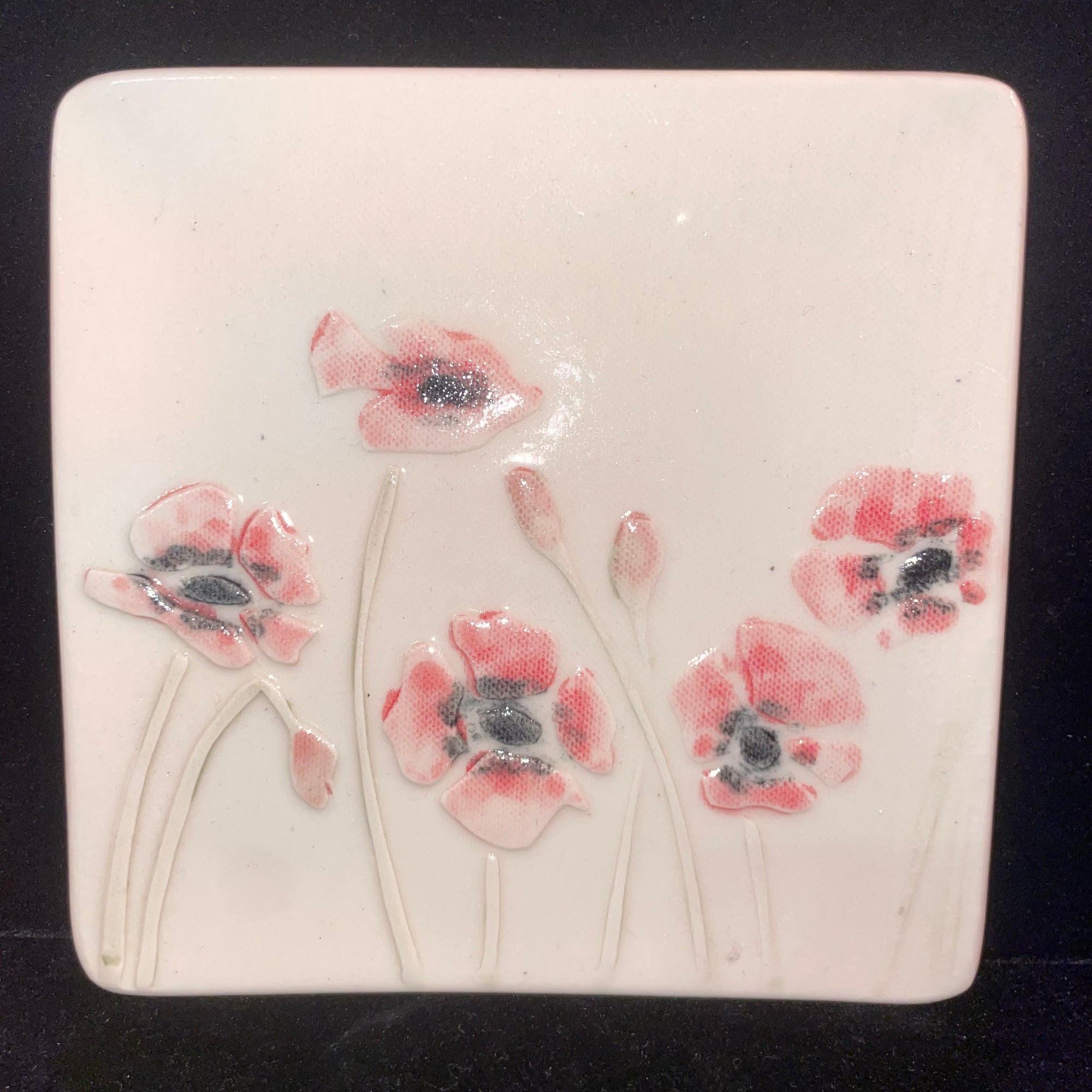 Susan Robertson Poppy Luncheon Plates - Susan Robertson Pottery - Plates - House of Himwitsa Art Gallery