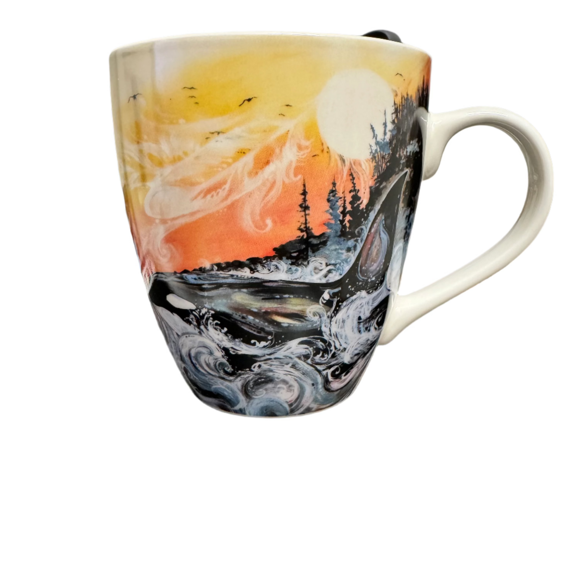 Mug Carla Joseph Killer Whale Sunset -  - Mugs - House of Himwitsa Art Gallery