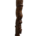 Eric Baker Talking Stick Eagle, Human, Wolf, and Bear -  - talking stick - House of Himwitsa Art Gallery