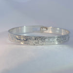 Gilbert Pat 1/4" Raven and Sun Silver Bangle -  - Silver Bangle - House of Himwitsa Art Gallery