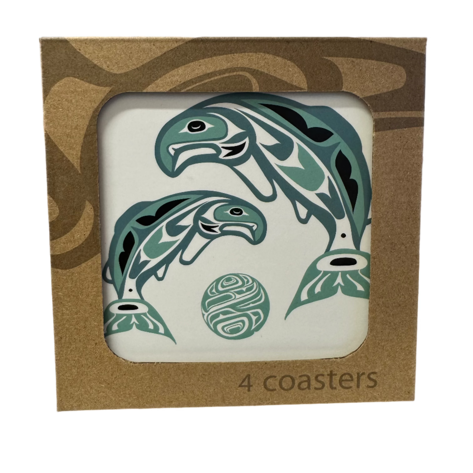 Laminate Coaster AJ Salmon Set -  - Coaster - House of Himwitsa Art Gallery