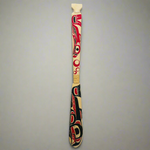 Cecilia Adams Paddle Yellow Cedar Salmon 5ft -  - Padle - House of Himwitsa Art Gallery