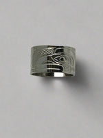 Don Lancaster 3/8" Silver Ring Raven -  - Silver Ring - House of Himwitsa Art Gallery