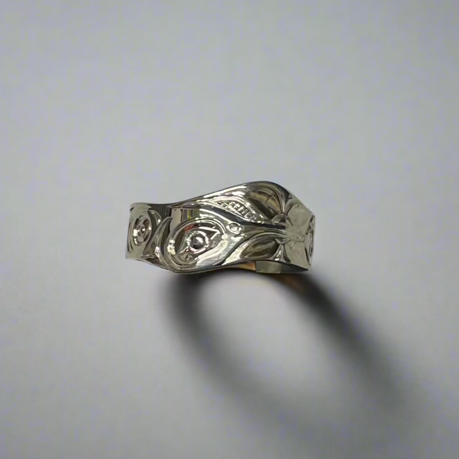 Ron Jackson Silver 5/16 Wave Rings -  - Silver Ring - House of Himwitsa Art Gallery