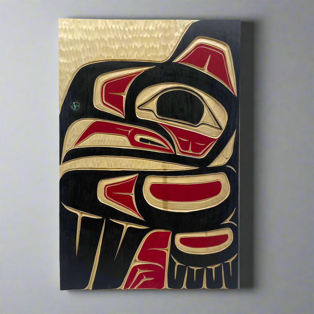 Randy Adams Panel Eagle 8 x 12 Abalone inlay -  - Panel - House of Himwitsa Art Gallery