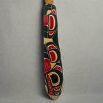 Cecilia Adams Wolf Paddle with Carved handle -  - wood carving - House of Himwitsa Art Gallery