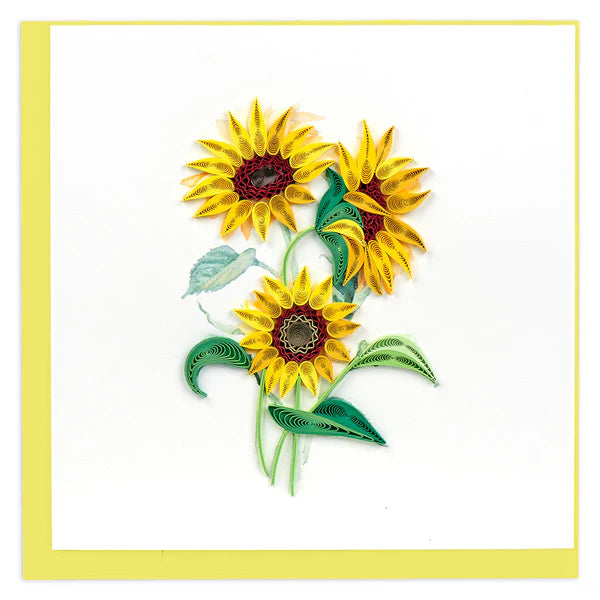 Quilling Art Card Sunflower