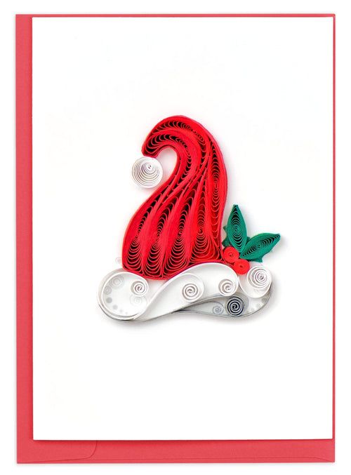 Quilling Gift Enclosure Card Santa Hat