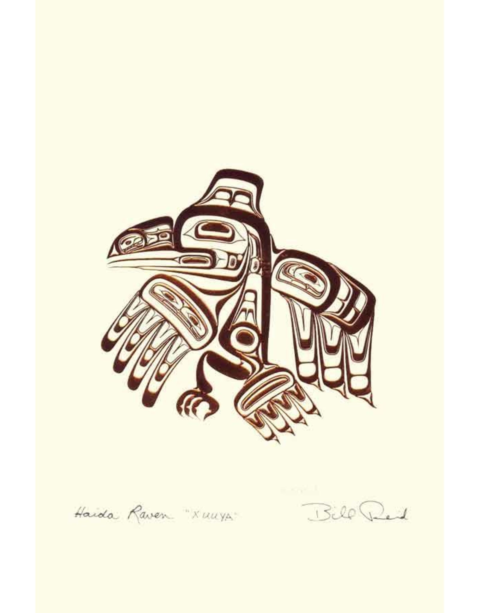 Art Card Bill Reid Haida Raven - Art Card Bill Reid Haida Raven -  - House of Himwitsa Native Art Gallery and Gifts