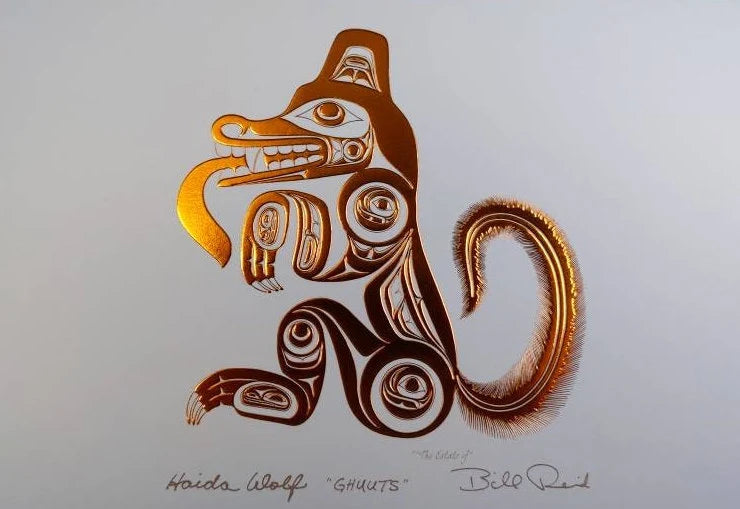 Art Card Bill Reid Haida Wolf - Art Card Bill Reid Haida Wolf -  - House of Himwitsa Native Art Gallery and Gifts