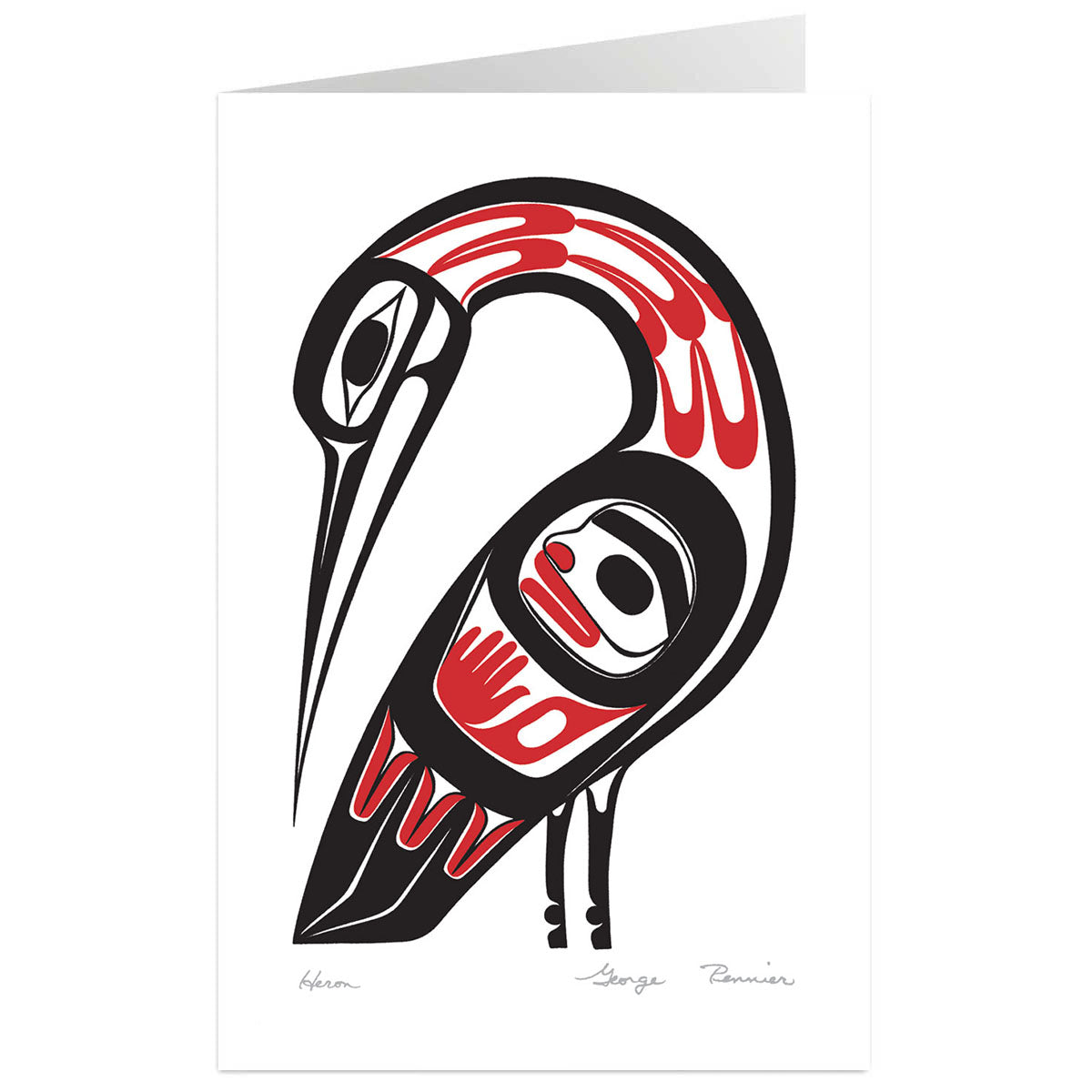 Art Card George Pennier Heron -  - art card - House of Himwitsa Art Gallery