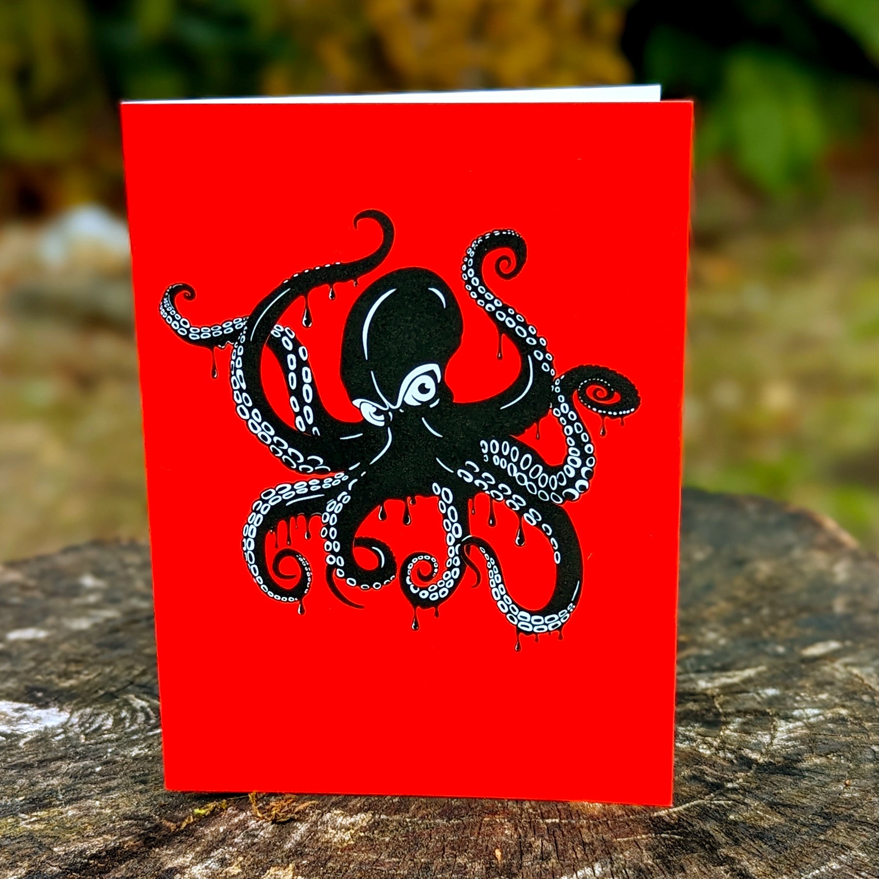 Westcoastees Giant Pacific Octopus Art Card - Westcoastees Giant Pacific Octopus Art Card -  - House of Himwitsa Native Art Gallery and Gifts