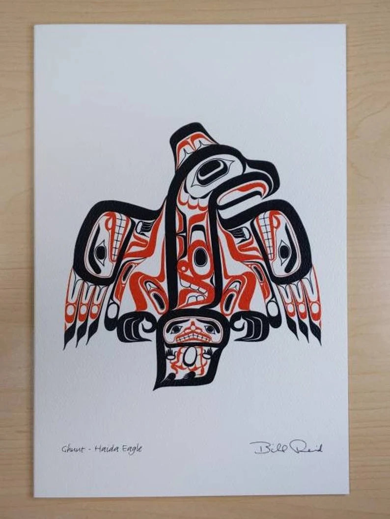 Art Card Bill Reid Haida Eagle Black - Art Card Bill Reid Haida Eagle Black -  - House of Himwitsa Native Art Gallery and Gifts