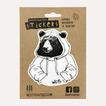 Westcoastees Hoodie Bear Sticker - Westcoastees Hoodie Bear Sticker -  - House of Himwitsa Native Art Gallery and Gifts