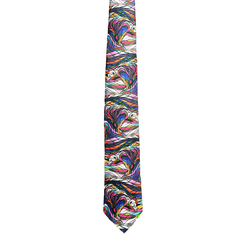 Silk Tie Don Chase Salmon - Silk Tie Don Chase Salmon -  - House of Himwitsa Native Art Gallery and Gifts