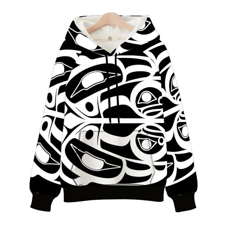 Hoodie Roy Henry Vickers Raven - XXL - 8066XXL - House of Himwitsa Native Art Gallery and Gifts