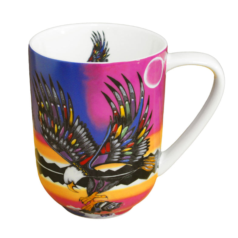 Porcelain Mug Jessica Somers Eagle - Porcelain Mug Jessica Somers Eagle -  - House of Himwitsa Native Art Gallery and Gifts