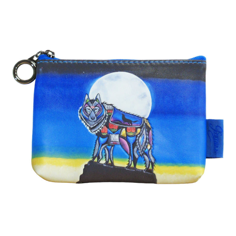 Coin Purse Jessica Somers Wolf - Coin Purse Jessica Somers Wolf -  - House of Himwitsa Native Art Gallery and Gifts