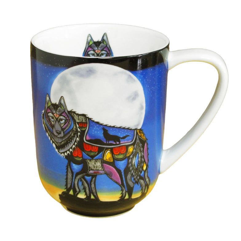 Porcelain Mug Jessica Somers Wolf - Porcelain Mug Jessica Somers Wolf -  - House of Himwitsa Native Art Gallery and Gifts