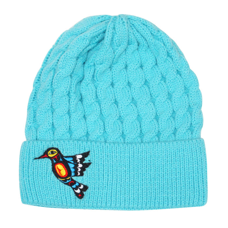 Knitted Hat Francis Dick Hummingbird - Knitted Hat Francis Dick Hummingbird -  - House of Himwitsa Native Art Gallery and Gifts