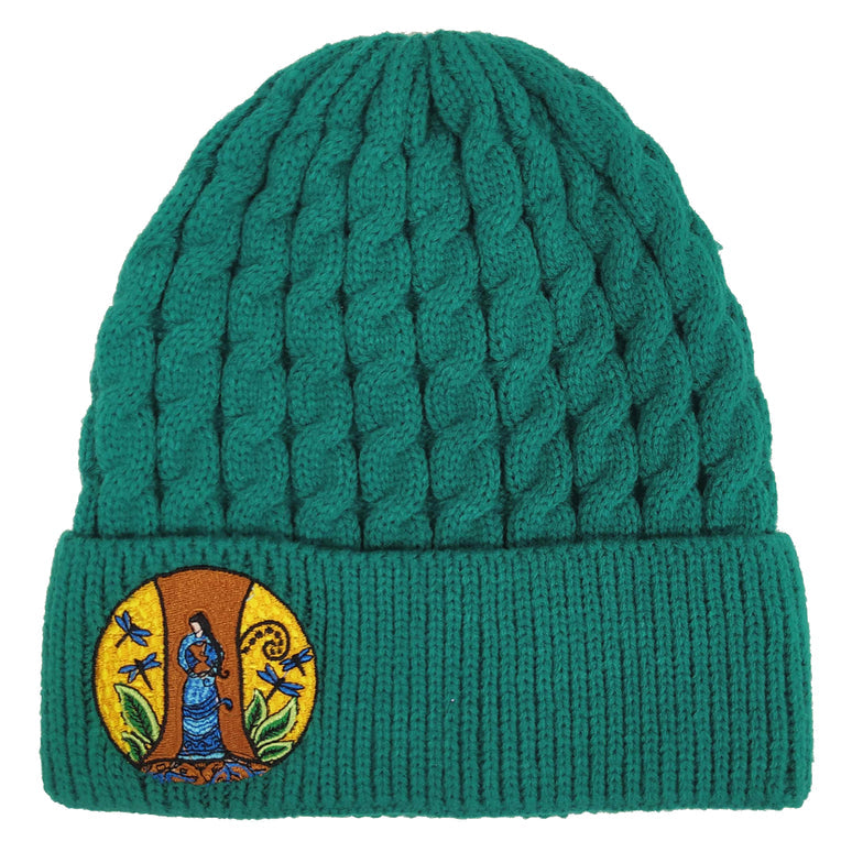 Knitted Hat Leah Dorion Strong Earth - Knitted Hat Leah Dorion Strong Earth -  - House of Himwitsa Native Art Gallery and Gifts