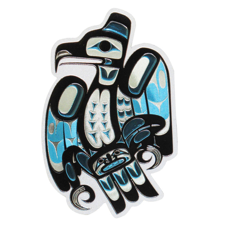 Magnet Metallic Francis Dick Raven - Magnet Metallic Francis Dick Raven -  - House of Himwitsa Native Art Gallery and Gifts
