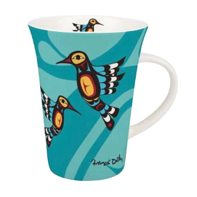 Porcelain Mug Francis Dick Hummingbird - Porcelain Mug Francis Dick Hummingbird -  - House of Himwitsa Native Art Gallery and Gifts