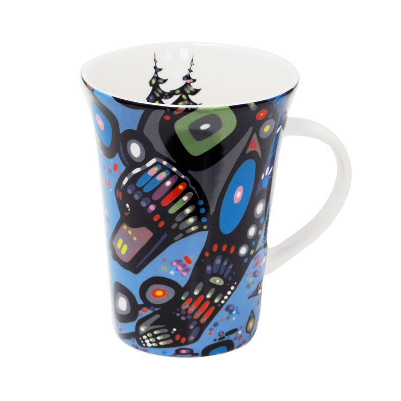 Porcelain Mug John Rombough Bear - Porcelain Mug John Rombough Bear -  - House of Himwitsa Native Art Gallery and Gifts